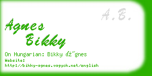 agnes bikky business card